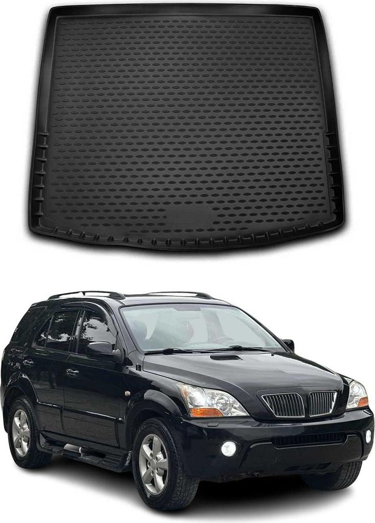 Kofferraummatte Kofferraumwanne für Kia Sorento 2009-2014 Gummi TPE Schwarz