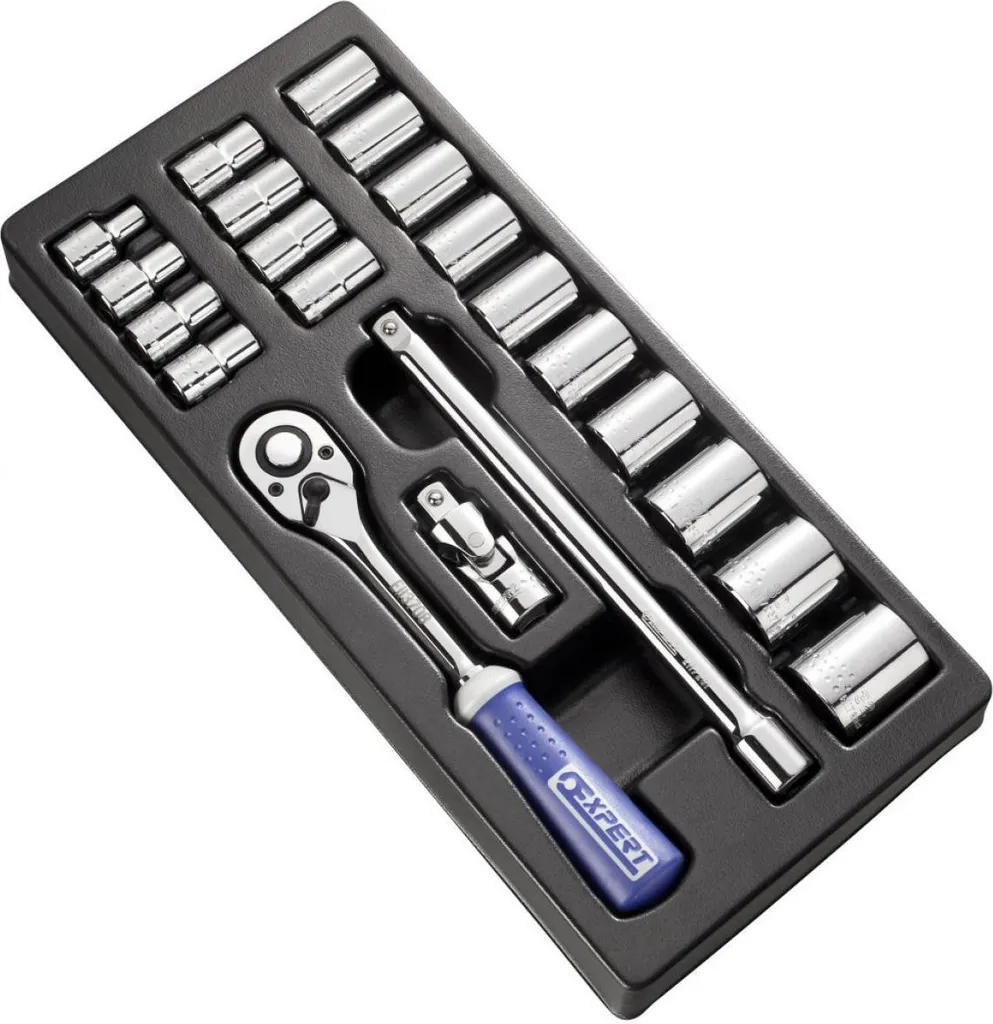 Cliquet 1/2 et module de douilles EXPERT avec insert de rangement