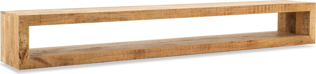 Hangend TV Möbel Mangoholz Natur, Masse:220 cm x 35 cm