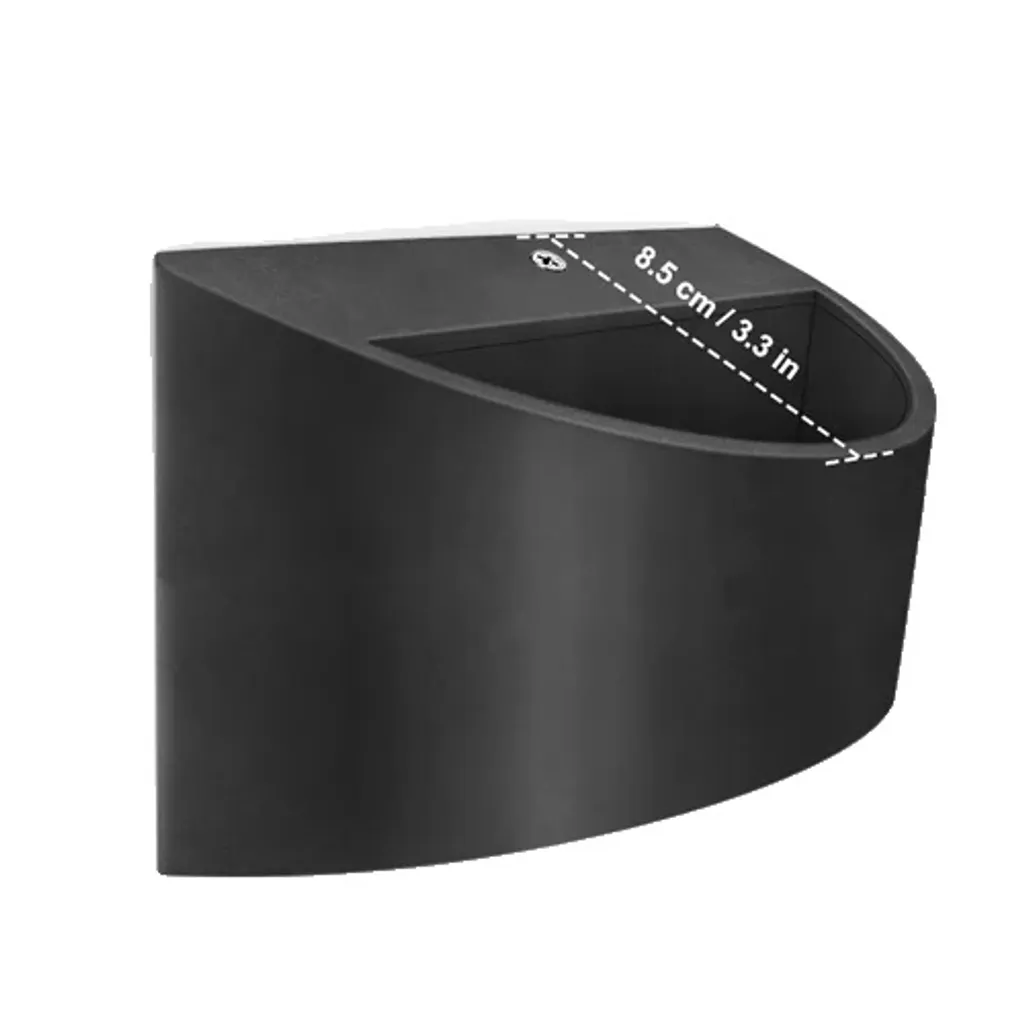 Applique murale LED moderne noire 12W blanc chaud pour couloir salon