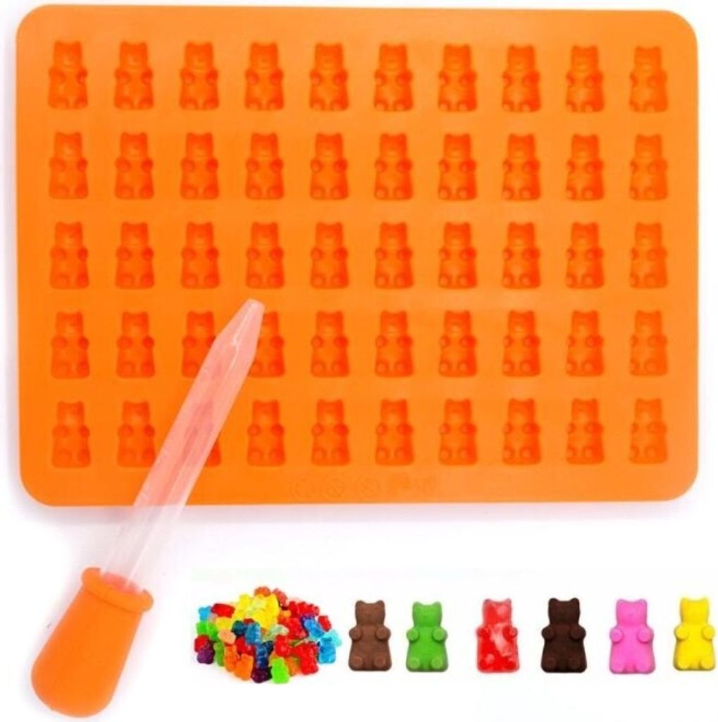INF Süßigkeitenform Gummibären Silikon orange Produktbild 