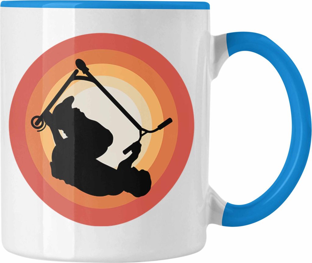 Trendation - Scooter Roller Fahrer Geschenk Tasse Scooterfahrer Geschenkidee Scooting Geschenkidee Jungs Profi Scooterfahrer Pro (Blau)