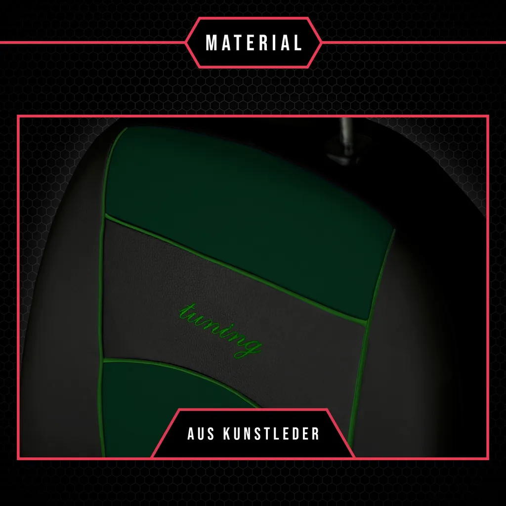 Interni BMW E46 Green Edition - Set Coprisedili Auto Universali - 5