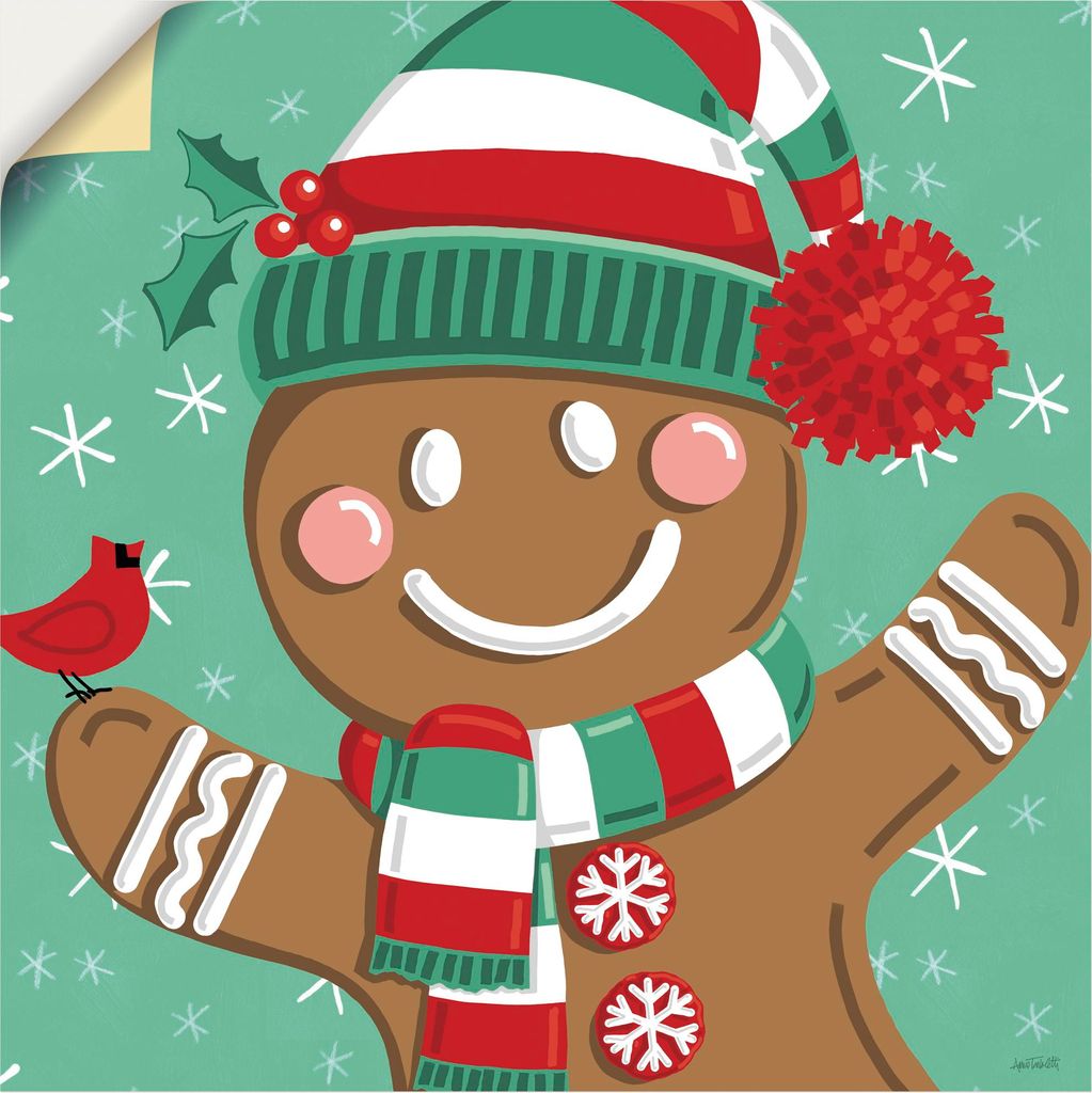 ARTland Wandbild, selbstklebend Festive Christmas VIII Größe: 50x50 cm