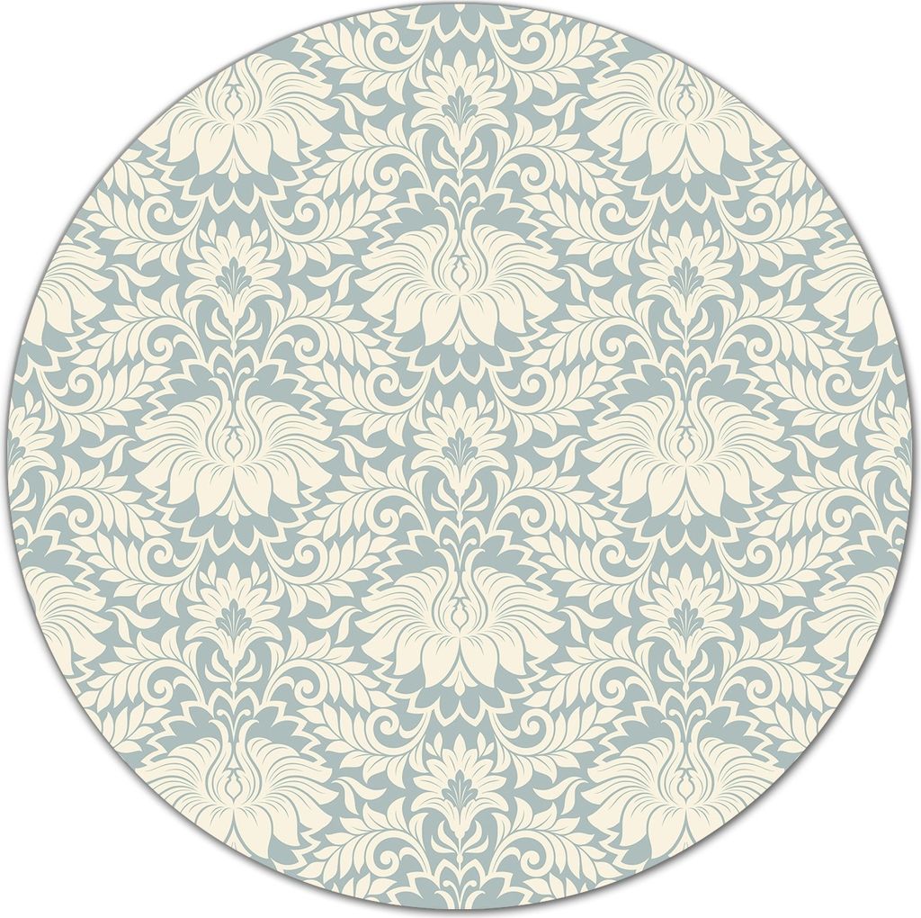 Glas Schneidebrett Herdabdeckplatten Schneideplatten Rund - 40 cm - Vintage Blumen
