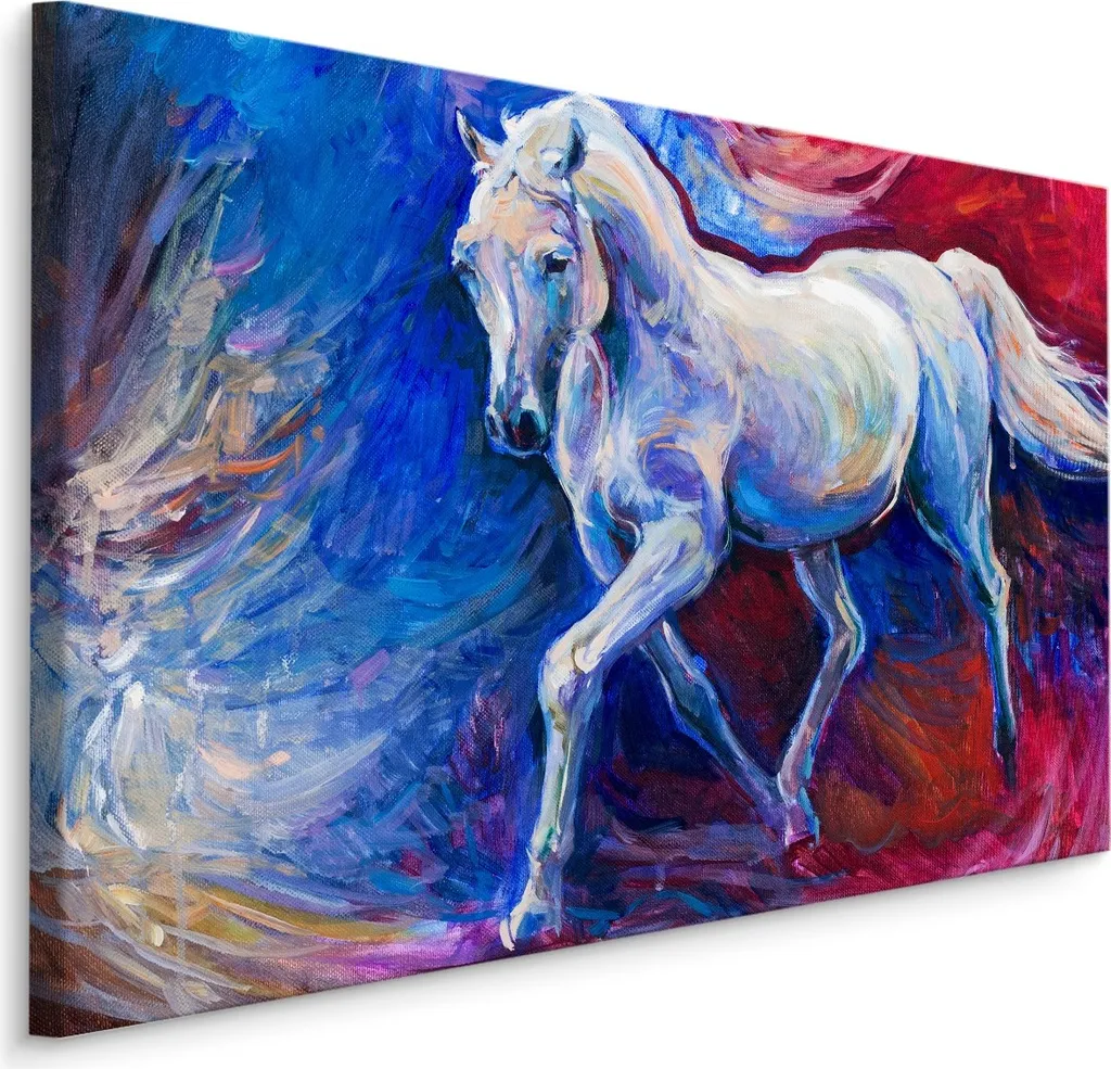 Carta da Parati su Tela 100x70 Cavallo Astratto - XXL Stampa Artistica