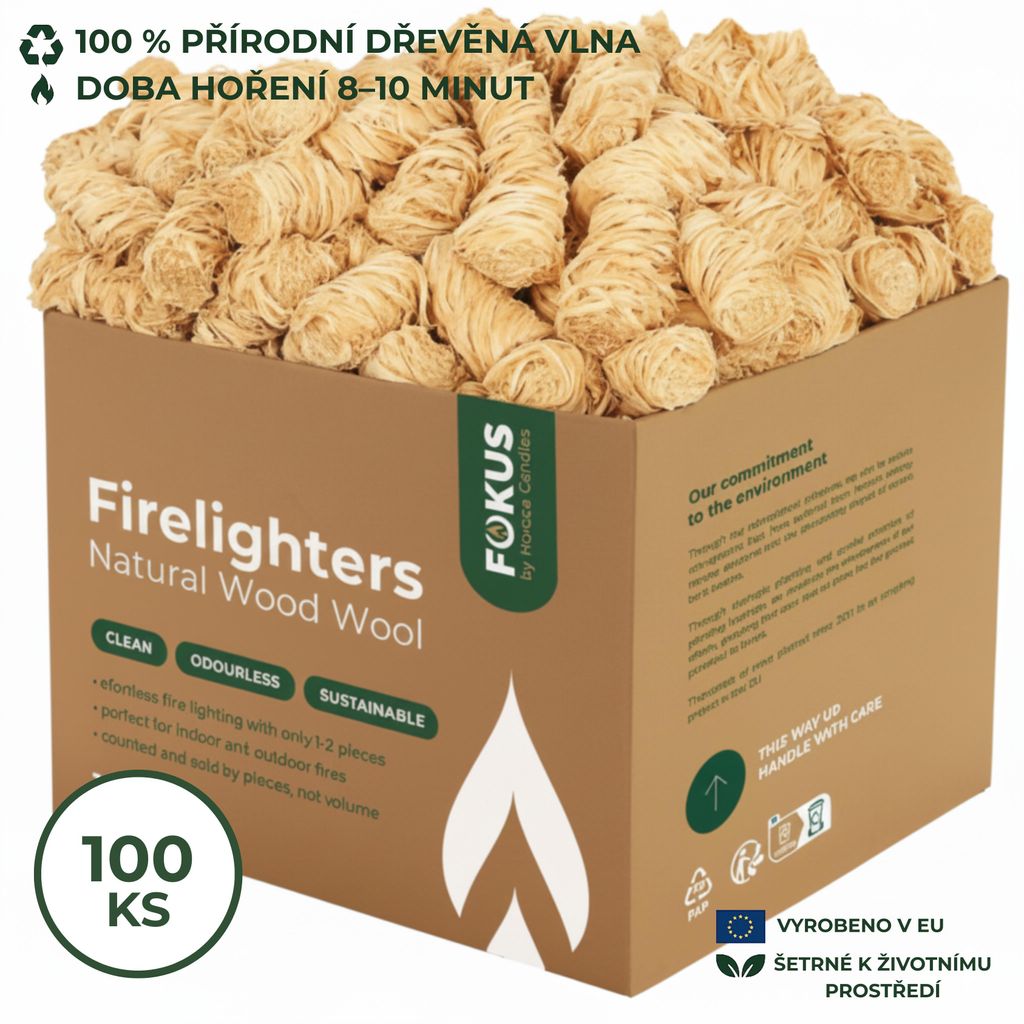 HORECA CANDLES Přírodní podpalovače FOKUS Firelighters 100 Obrázek produktu 
