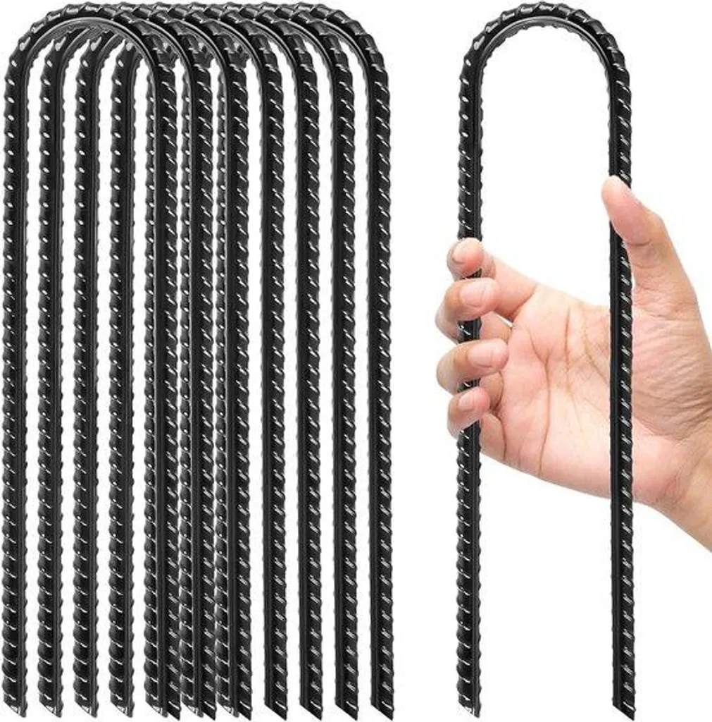 Piquets de Trampoline Inox 30cm Résistants aux Tempêtes avec Design en U 8x