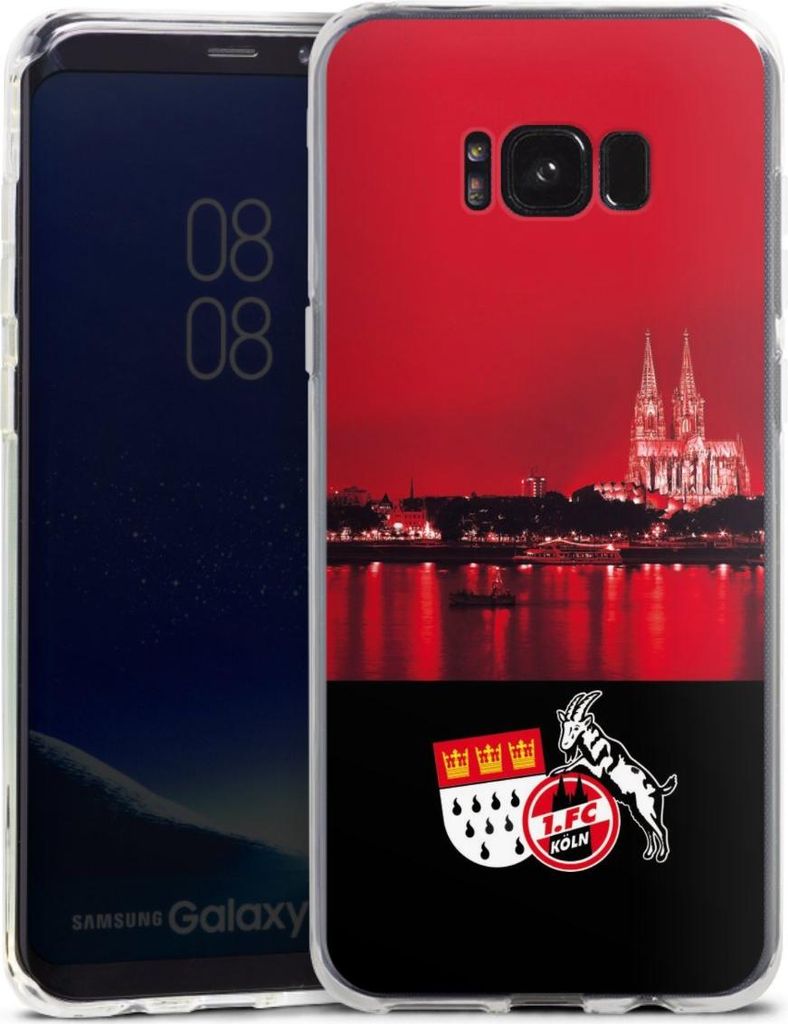 DeinDesign Handyhülle für Samsung Galaxy S8 Plus Silikon Hülle Case Smartphone Schutzhülle 1. FC Köln Offizielles Lizenzprodukt Skyline