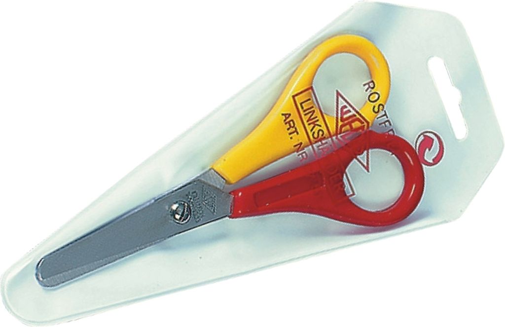 Bastelschere für Linkshänder rund Packung mit 12 Stück