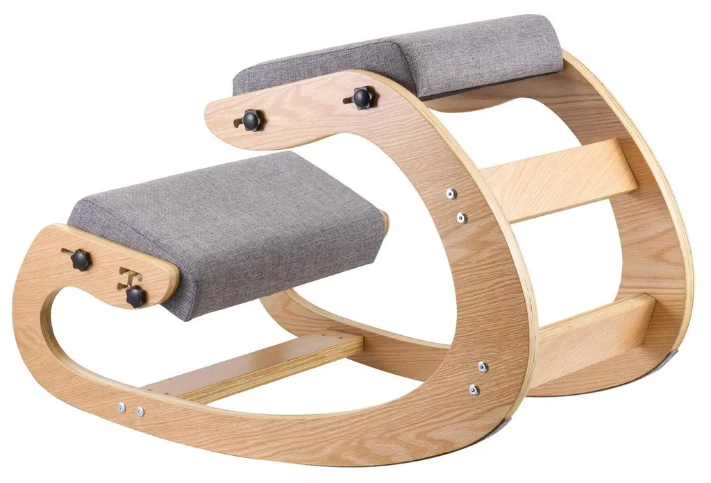 Siège ergonomique pour méditation et travail au bureau coloris gris