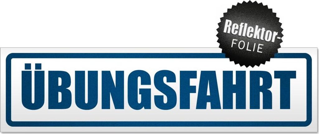 Ãbungsfahrt Magnetschild Schild magnetisch