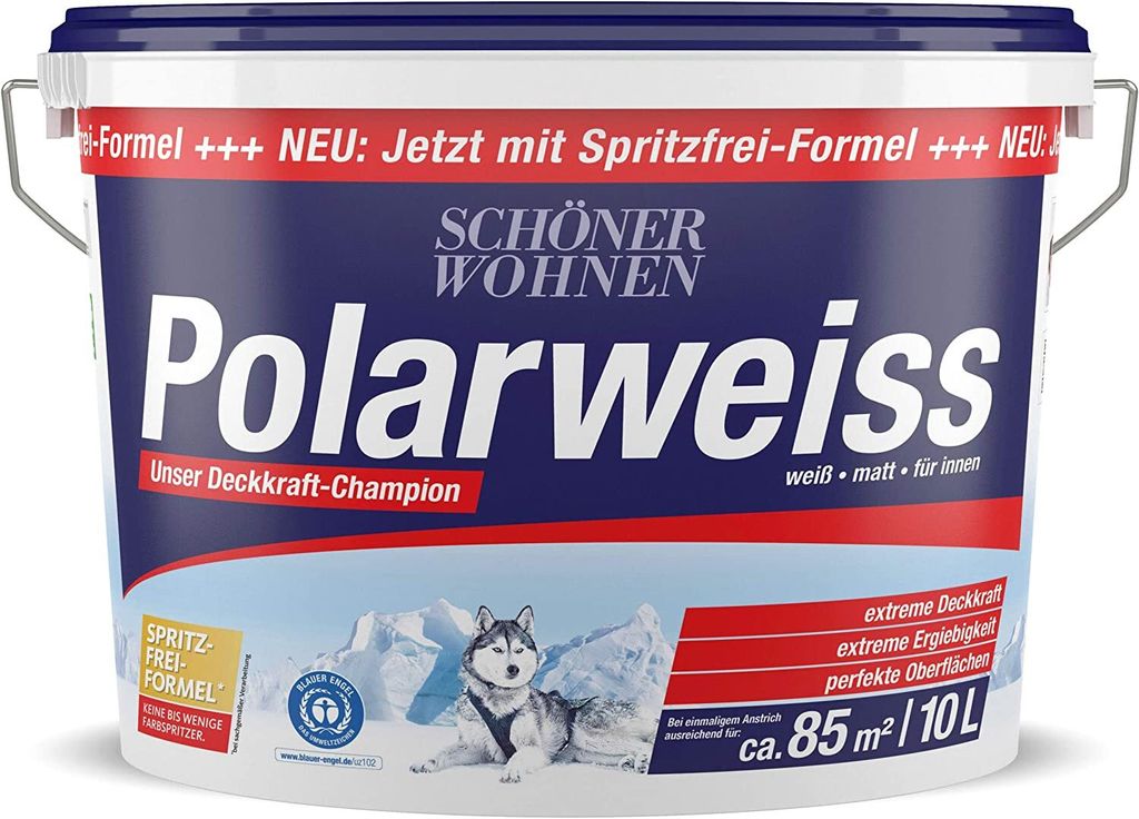 Schöner Wohnen Polarweiss 10 Ltr. weiss extreme Deckkraft Produktbild 