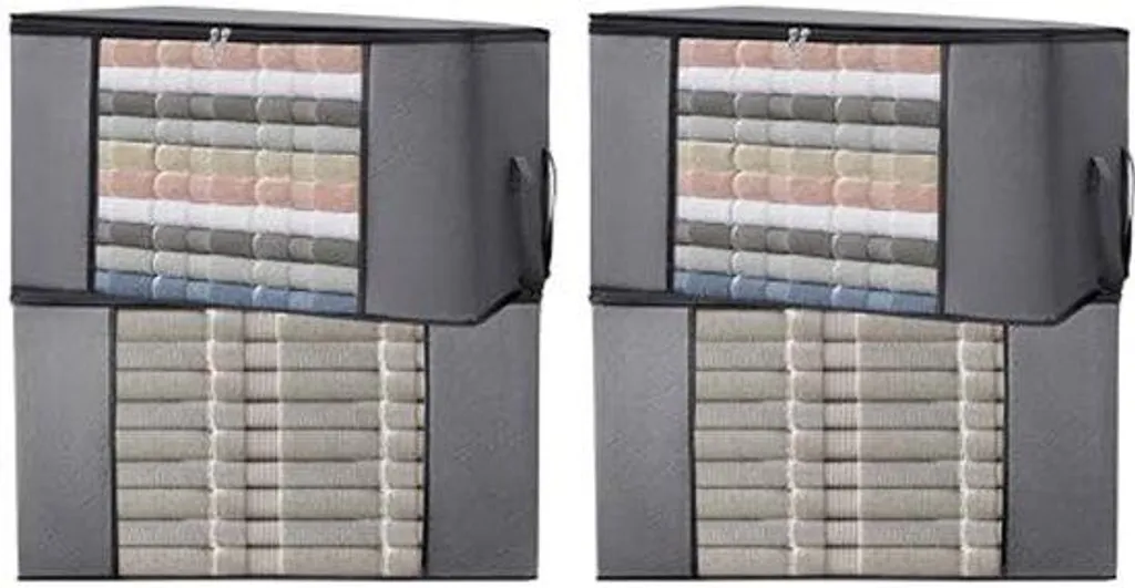 Sac de rangement vêtements 90L ultra résistant en textile non-tissé