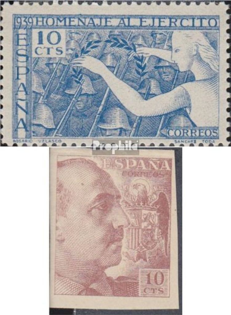 Briefmarken Spanien 1939 Mi ZC25,ZC26 (kompl.Ausg.) postfrisch Zwangszuschlag