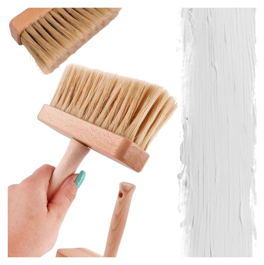 Malerpinsel 180 mm – Breiter Flachpinsel aus Polen, robuster Pinsel für Wandfarben, Lacke und Lasuren, Holzgriff, langlebige Borsten