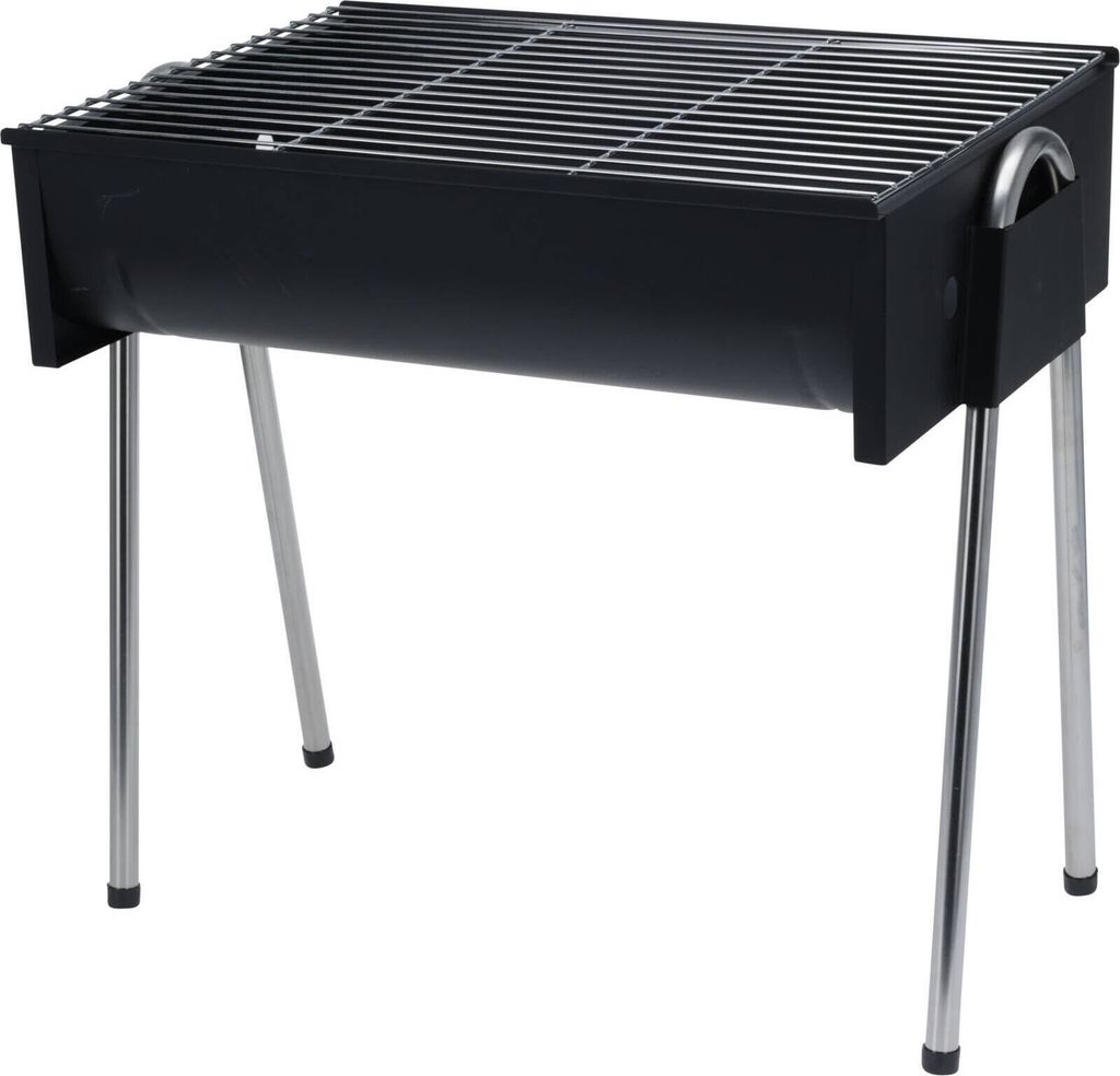 Progarden Tragbarer Holzkohlegrill schwarz Stahl 33x48x46 Produktbild 