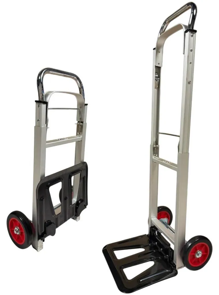 Chariot en aluminium avec manche télescopique et roues tout-terrain 90kg