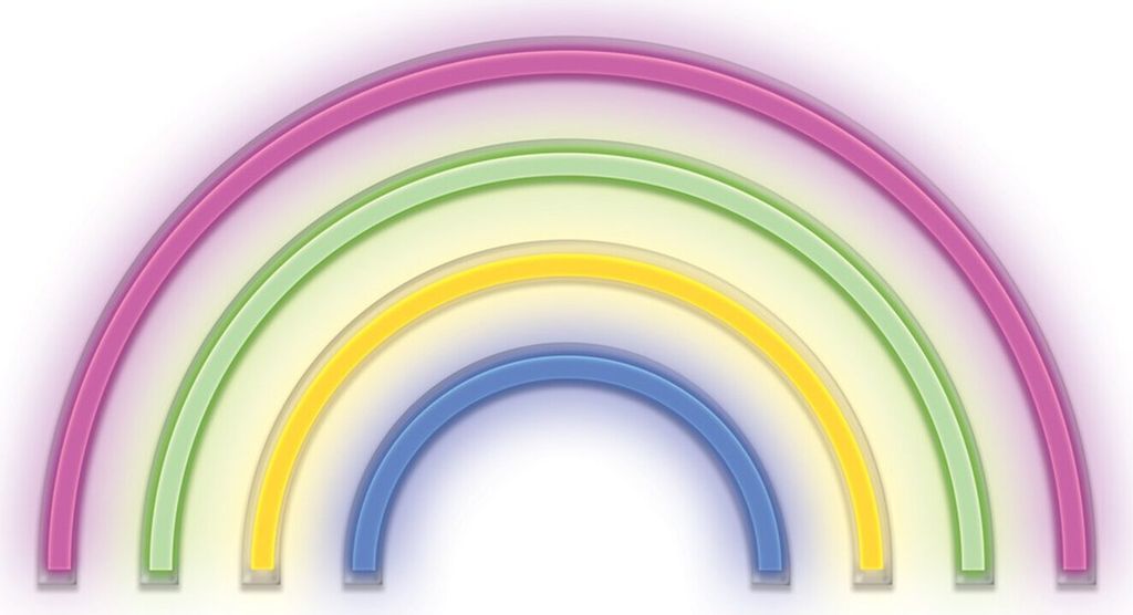 Rainbow LED Leuchtreklame Lichtdekoration Neon Licht Home Nachtlicht Decor Wanddekoration Lichter, batteriebetrieben Schlafzimmer Kinderzimmer Gesc...