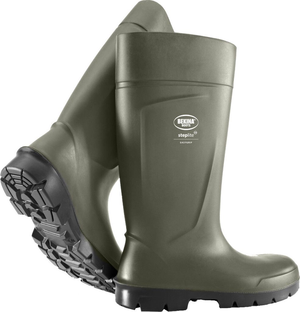 Bekina Boots Steplite EasyGrip Stiefel O4 grün/schwarz nach EN ISO 20347:2012 O4 CI SRC, ohne Schutzkappe grün Größe 47