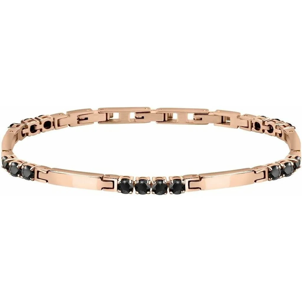 Must-Have Uomo: Bracciale Tennis Morellato SAEV43 Oro e Zirconi Neri