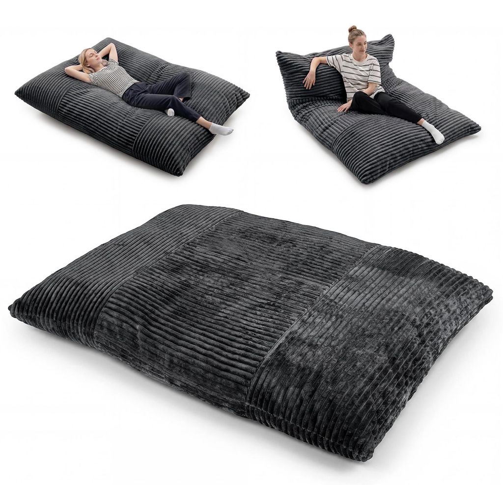 COSTWAY 2-in-1 Sitzsack, Bean Bag mit abnehmbarem Bezug,  Produktbild 