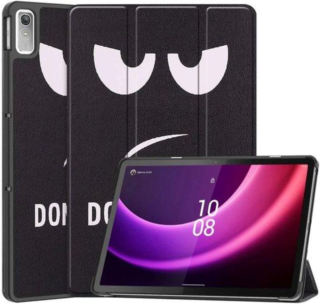 Tablet-Hülle mit Dreifach-Fach-Design aus Kunststoff, schwarz, für Lenovo Tablets