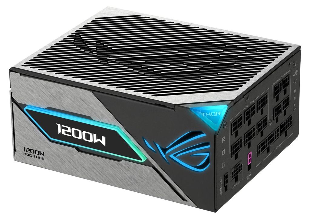 ASUS ROG -THOR-1200P3-GAMING-E, 1200 W, 100 - 240 V, Aktiv, Produktbild 