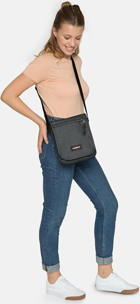 Eastpak Flex Gris Denim - Sac épaule résistant avec multiples poches - 9