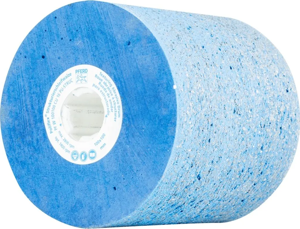 Rouleau de satinage Poliflex 100x100mm Polyuréthane grain SiC 16 PFERD