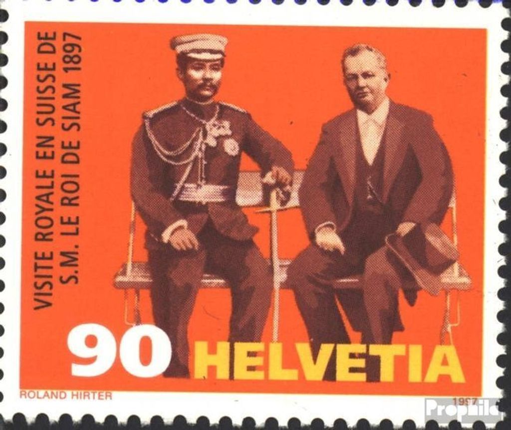 Briefmarken Schweiz 1997 Mi 1622 (kompl.Ausg.) postfrisch König Chulalongkorn