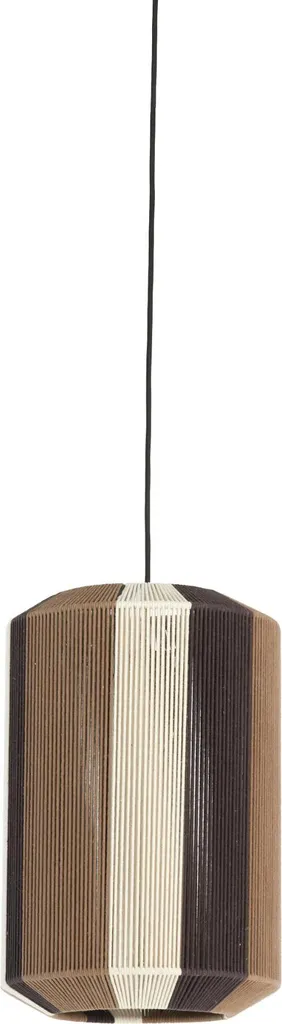Lampadario Moderno Kozana Light & Living Marrone - Tessuto Elegante E27