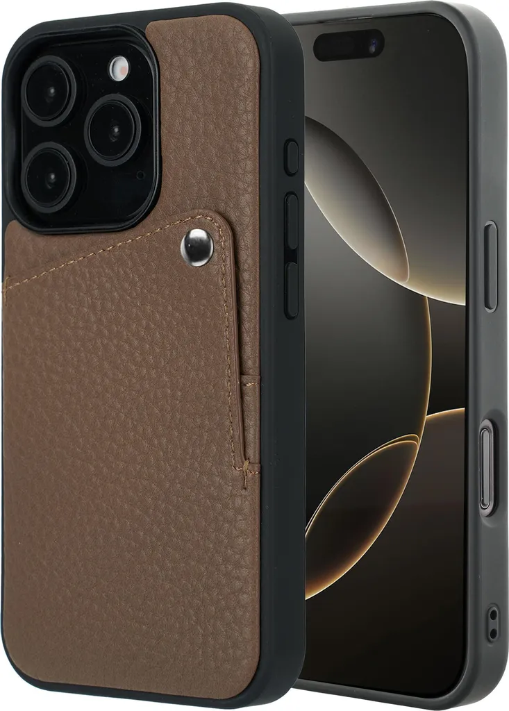 Regalo Esclusivo Cover iPhone 16 Pro Selencia Riva Pelle Mocha Brown Box