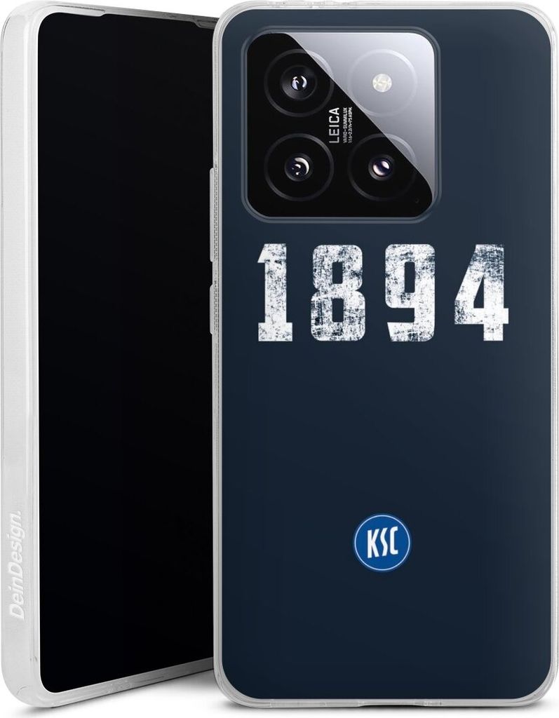 DeinDesign Handyhülle für Xiaomi 14T Silikon Hülle Case Smartphone Schutzhülle Bundesliga KSC Karlsruher SC