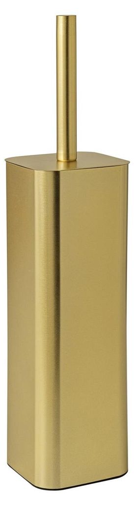 Stand-WC-Bürste aus Edelstahl mattgold, modernes Design, pflegeleicht, ideal für kleine Bäder, Kollektion Tahiti
