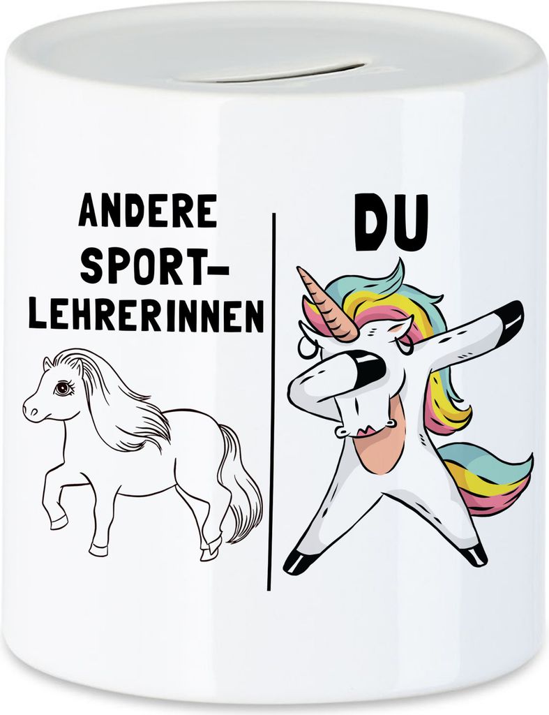 Andere Sportlehrerinnen Du Spardose Pferd Einhorn Humor Lustig Unicorn Geschenk Apotheke