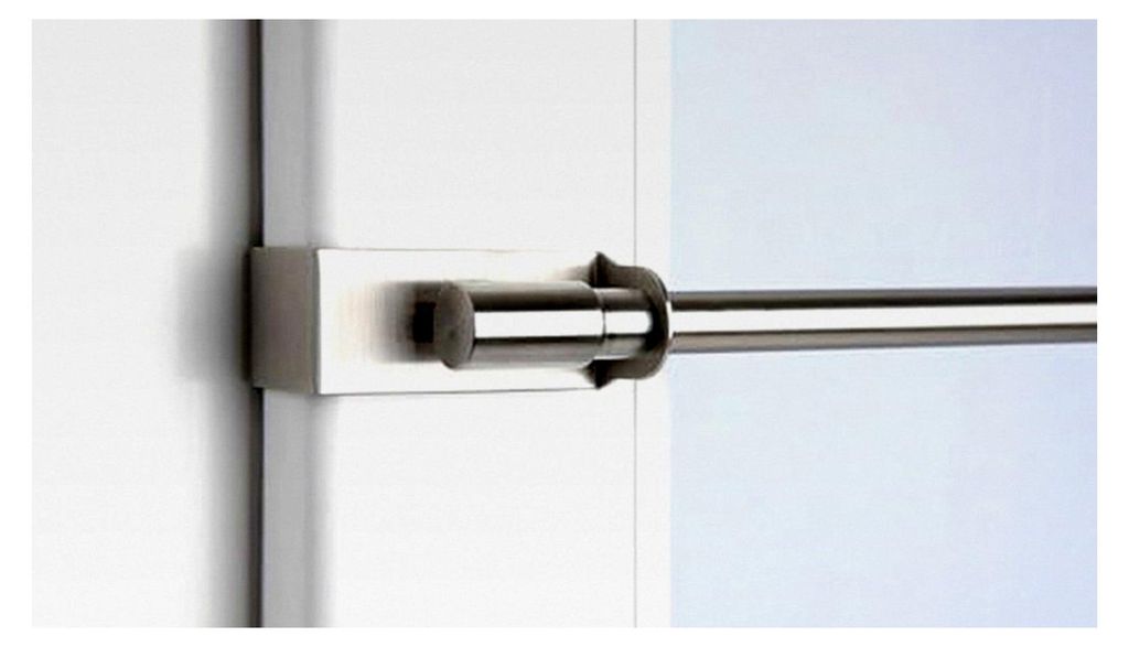 Klemmstange easy-fix Edelstahl-Optik ausziehbar 75-125 cm ohne Bohren für Vitragen