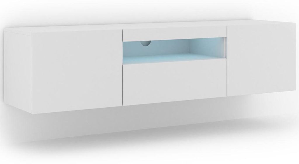 Meuble TV bas Aura 150 cm Suspendu ou posé au sol Meuble Image du produit 