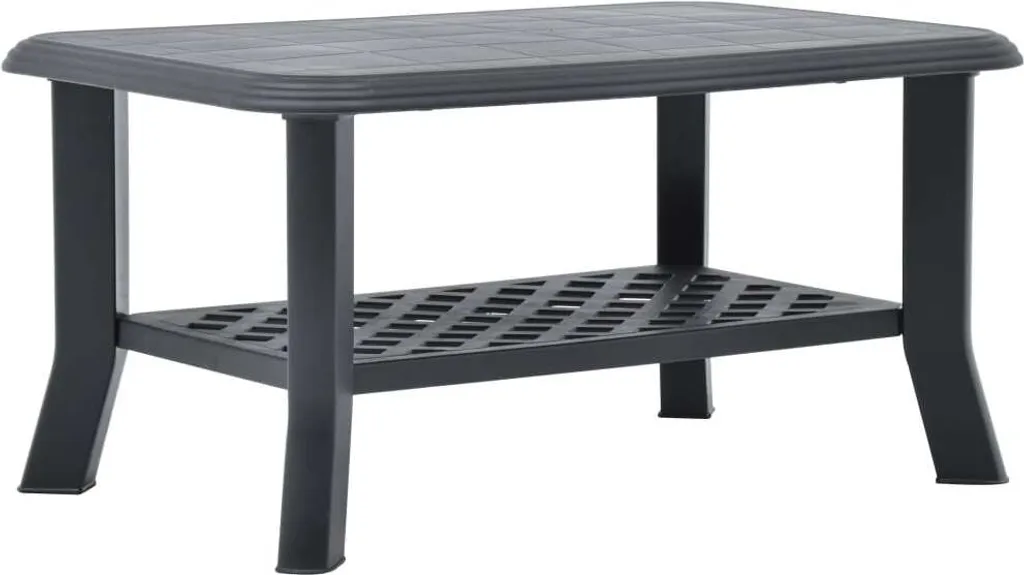 Table basse légère et résistante en plastique anthracite 90 cm - 2