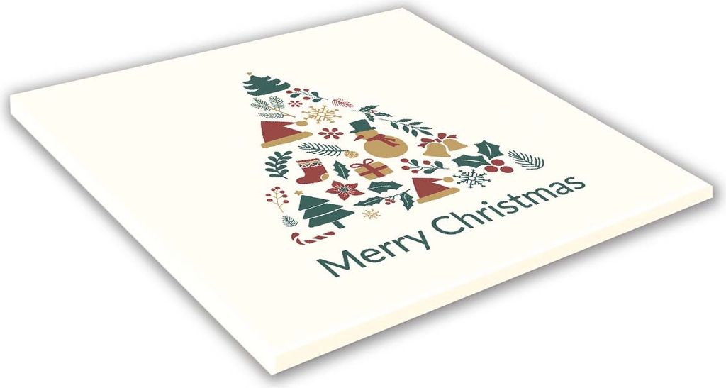 SZKLANA DESKA KUCHENNA 40x40cm - 528h mix choinka Zdjęcie produktu 