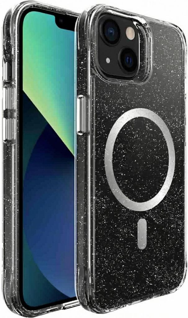 imoshion Klare Glitter Backcover mit MagSafe iPhone 13 - Silber