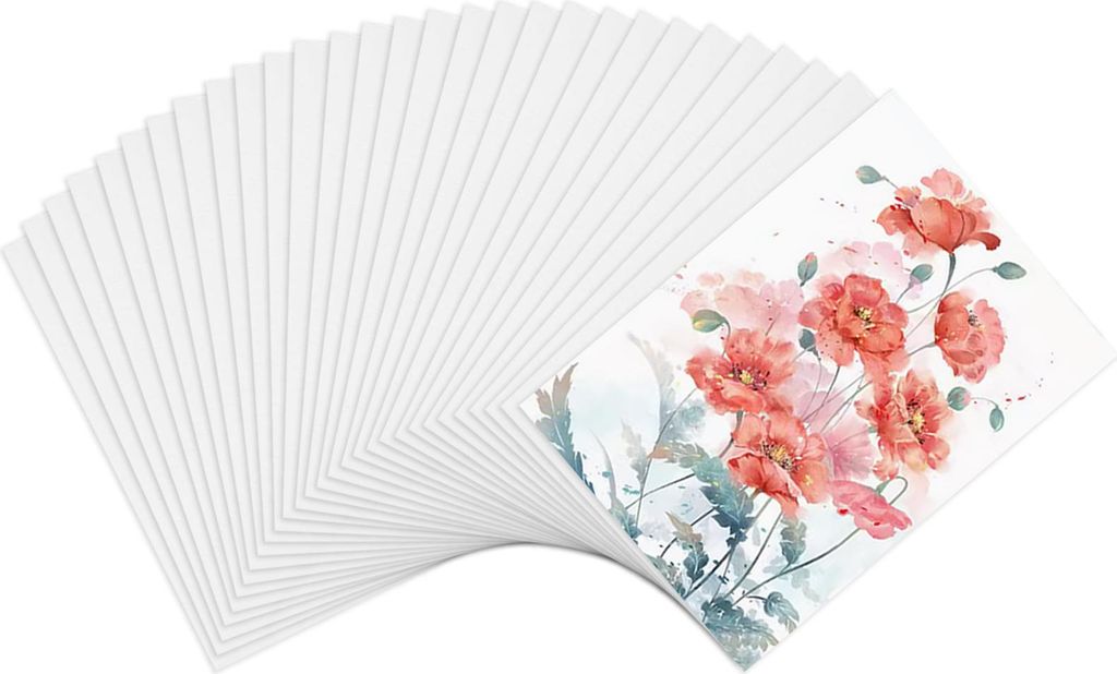 50 Blatt Aquarellpapier A6300 Gramm Aquarellpapier, verwendet zum Malen von Aquarellpapier, DIY-Grußkarten, Postkarten usw., zum Erstellen wunders...