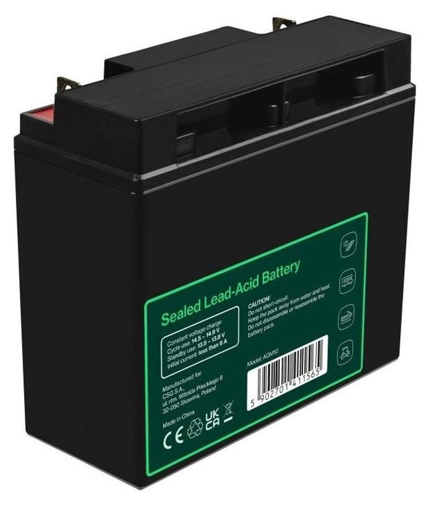 Jouet électrique 12V Batterie AGM Green Cell 12V 5Ah – étanche, Sans Entretien, VRLA – Pour UPS, Alarme, Jouets, Véhicules Enfants, Onduleur