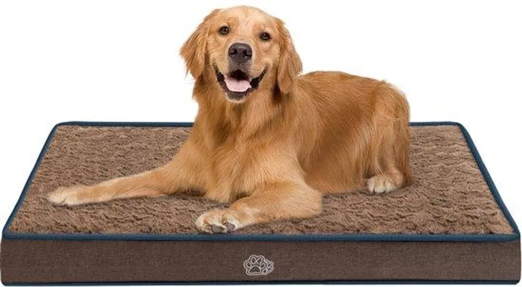 Lit pour chien lavable réversible marron - Couchage ultra confortable