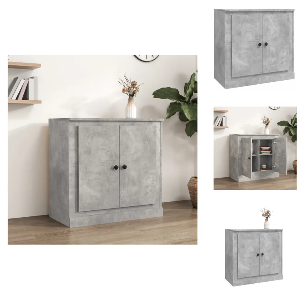 vidaXL Credenza Grigio Cemento 70x35,5x67,5 cm Legno Multistrato