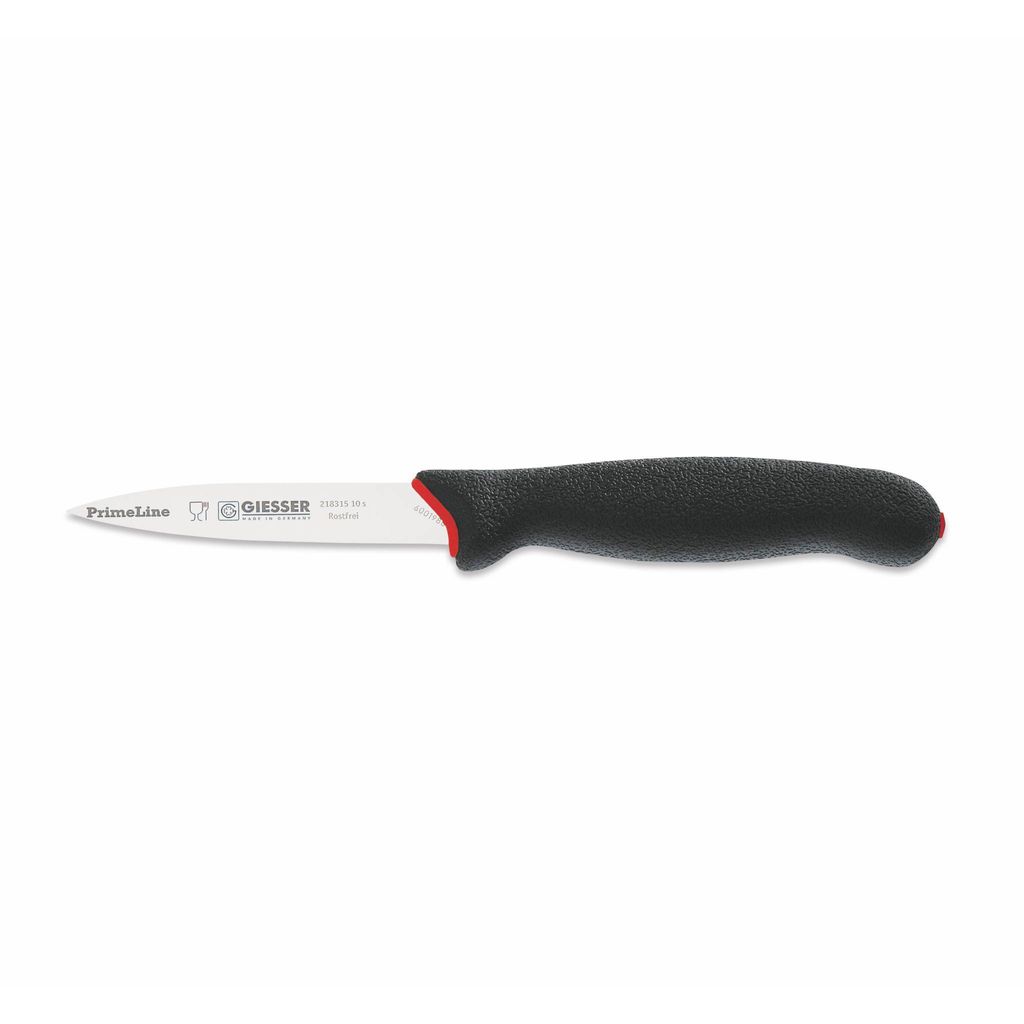acerto - GIESSER seit 1776 - Germany - Officemesser 8 cm Prime Line, schwarz, rostfrei, spülmaschinenfest, scharfes Spickmesser rutschfest