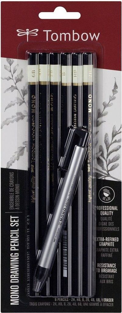 Tombow Mono Bleistift-Set 2H, HB, B, 2B, 4B, 6B Produktbild 