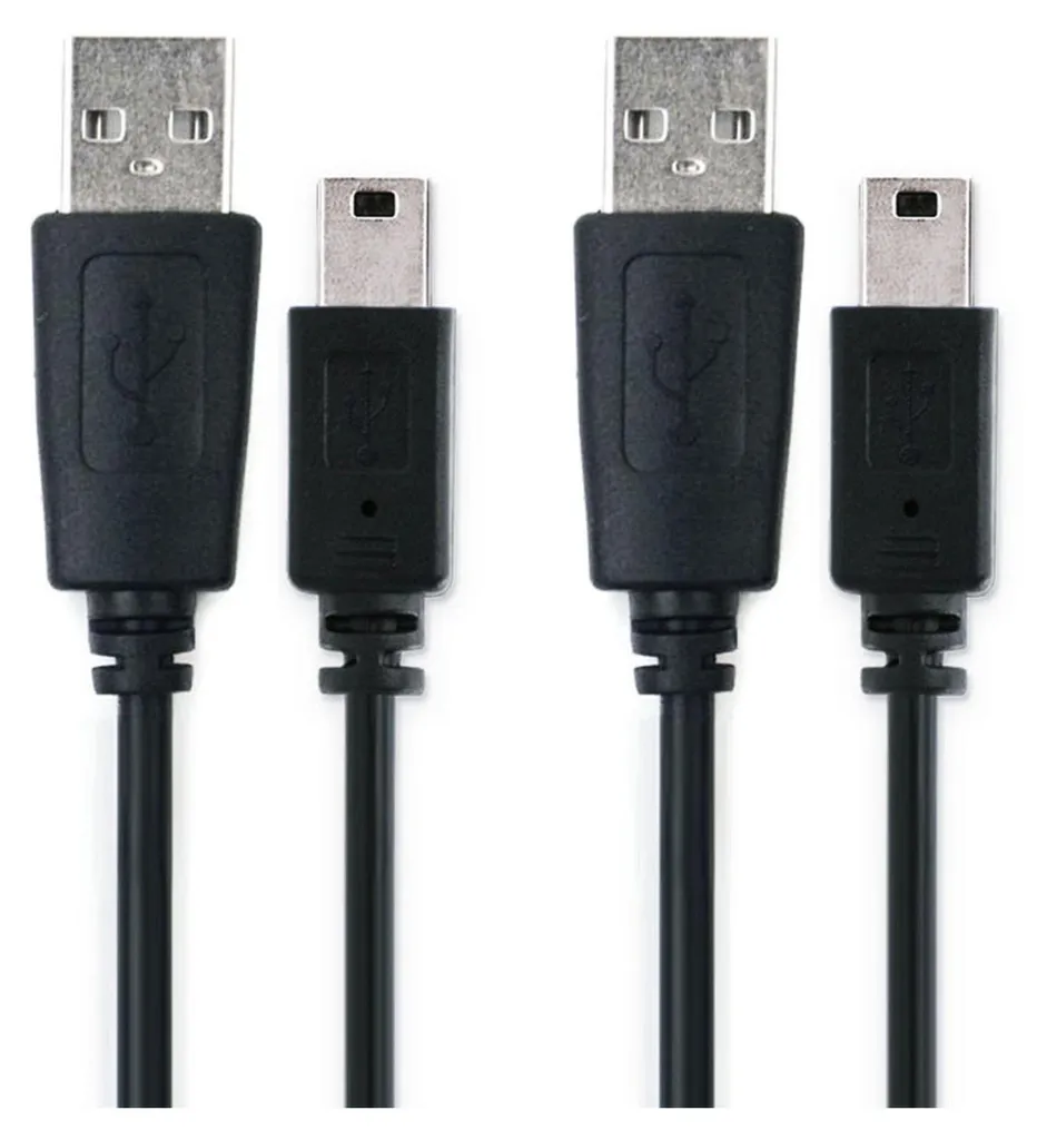 Kit 2 Cavi Dati Mini USB 1m per Canon EOS 5D Mark III 6D Mark II IXUS