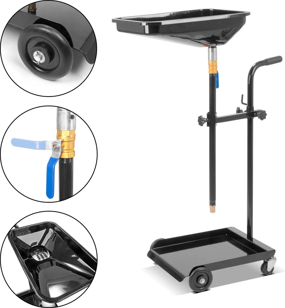 Chariot de récupération d'huile pour Atelier et Maintenance Auto