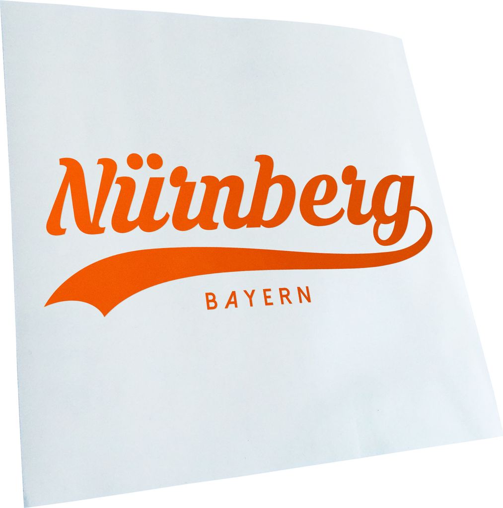 Kiwistar - Autoaufkleber - Nürnberg Bayern - Orange - 40x15cm - Aufkleber für Auto, Laptop, Fahrrad, LKW, Motorrad Mehrfarbig JDM Decal Racing